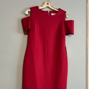 SELLING CALVIN KLEIN DRESS SIZE 10 COLOR RED PLUM BNWT